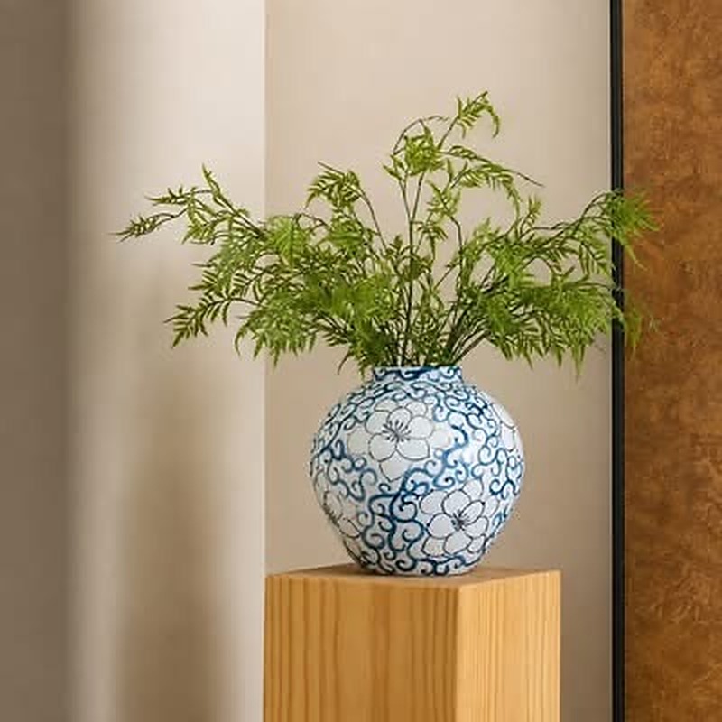 ArielMC Heritage Cobalt Flora Porcelain Globe Vase