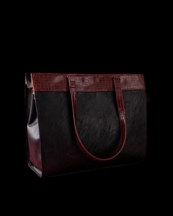 ArielMC Handcrafted Denim & Leather Embroidered Carry Tote