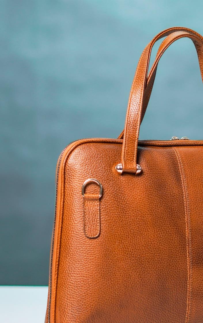 ArielMC Cognac Executive Briefcase & Laptop Tote