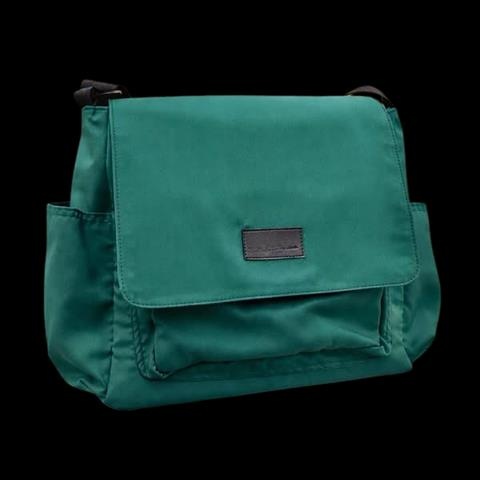 ArielMC Emerald Green Structured Messenger Bag