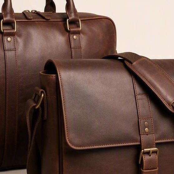 ArielMC Structured Leather Commuter Tote